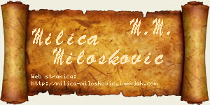 Milica Milošković vizit kartica